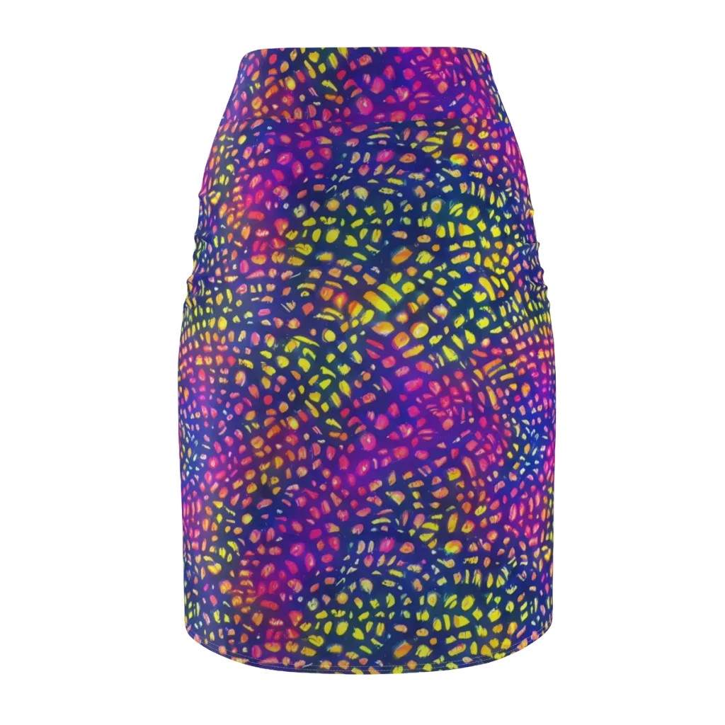 Prismatic Scatter on Pencil Skirt — Back