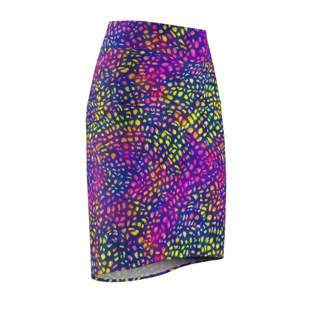 Prismatic Scatter on Pencil Skirt — Front Side
