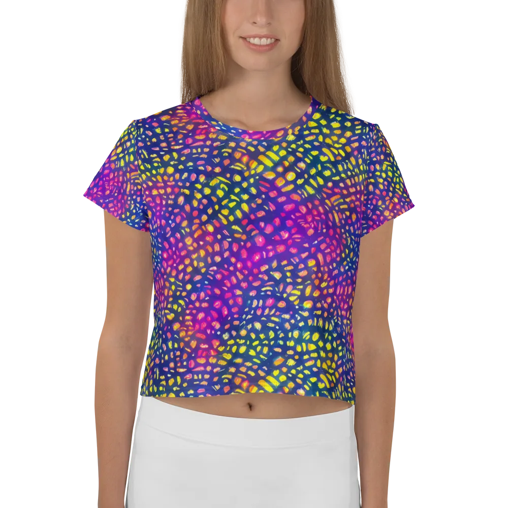 Prismatic Scatter on Crop Tee — Front