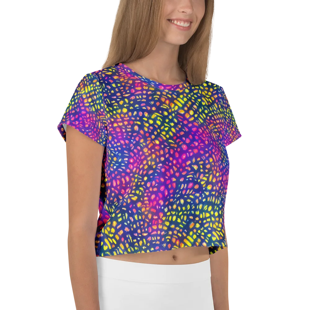 Prismatic Scatter on Crop Tee — Right
