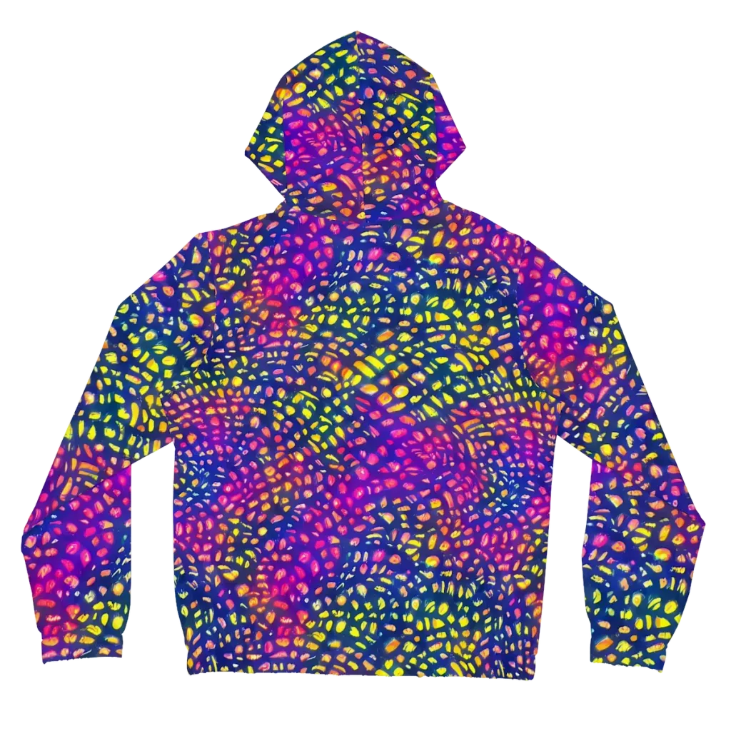 Prismatic Scatter on Women's Full-Zip Hoodie — Back