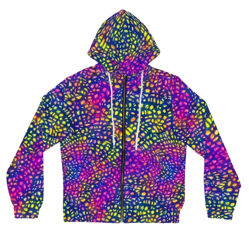 Prismatic Scatter on a Women's Full-Zip Hoodie