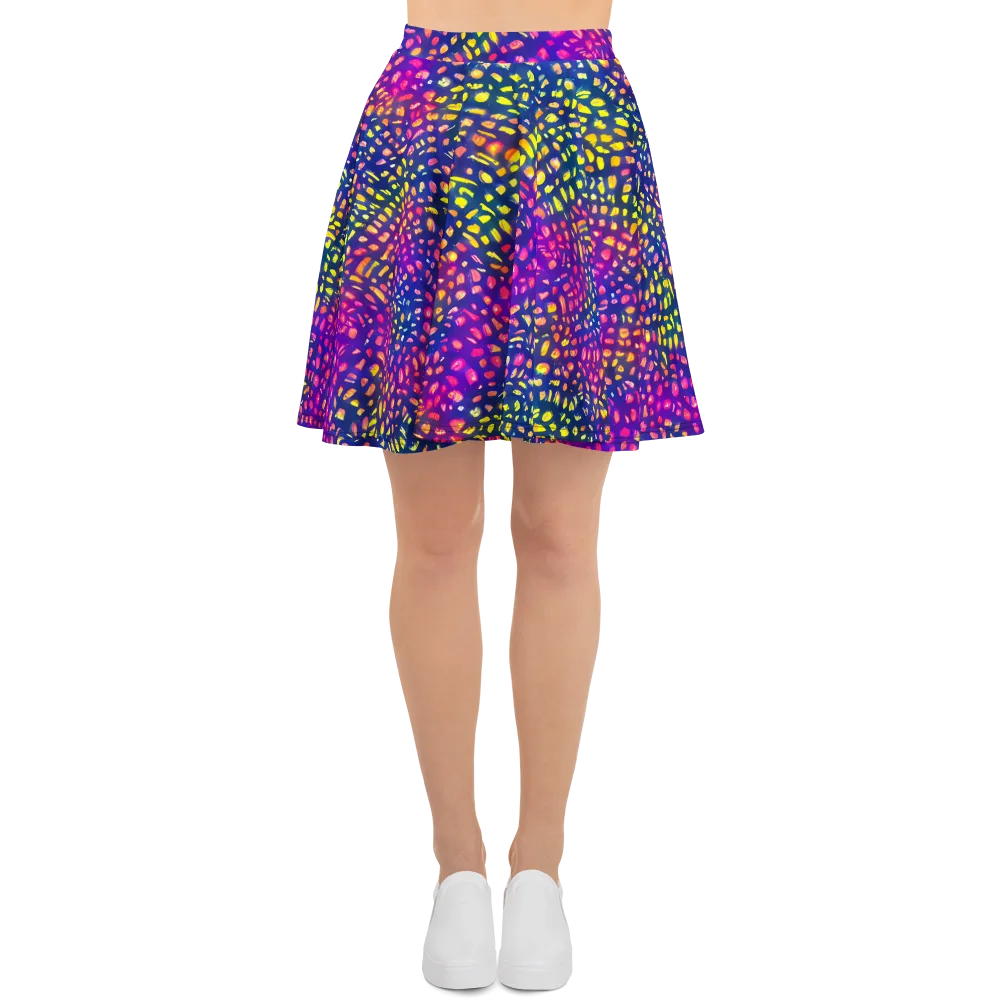 Prismatic Scatter on Skater Skirt — Front
