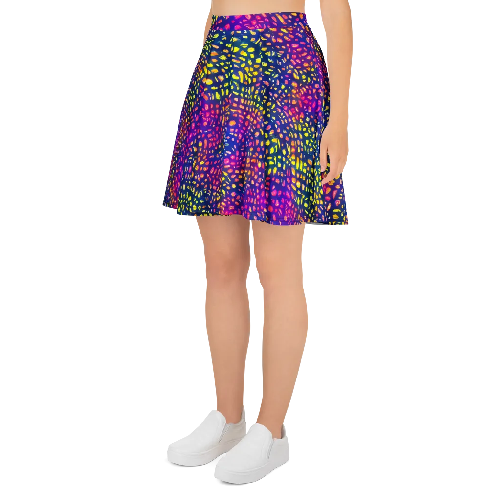 Prismatic Scatter on Skater Skirt — Left