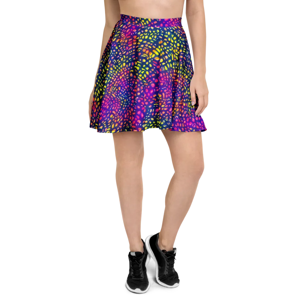 Prismatic Scatter on Skater Skirt — Front