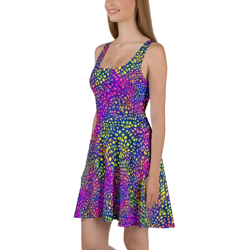 Prismatic Scatter on Skater Dress — Left