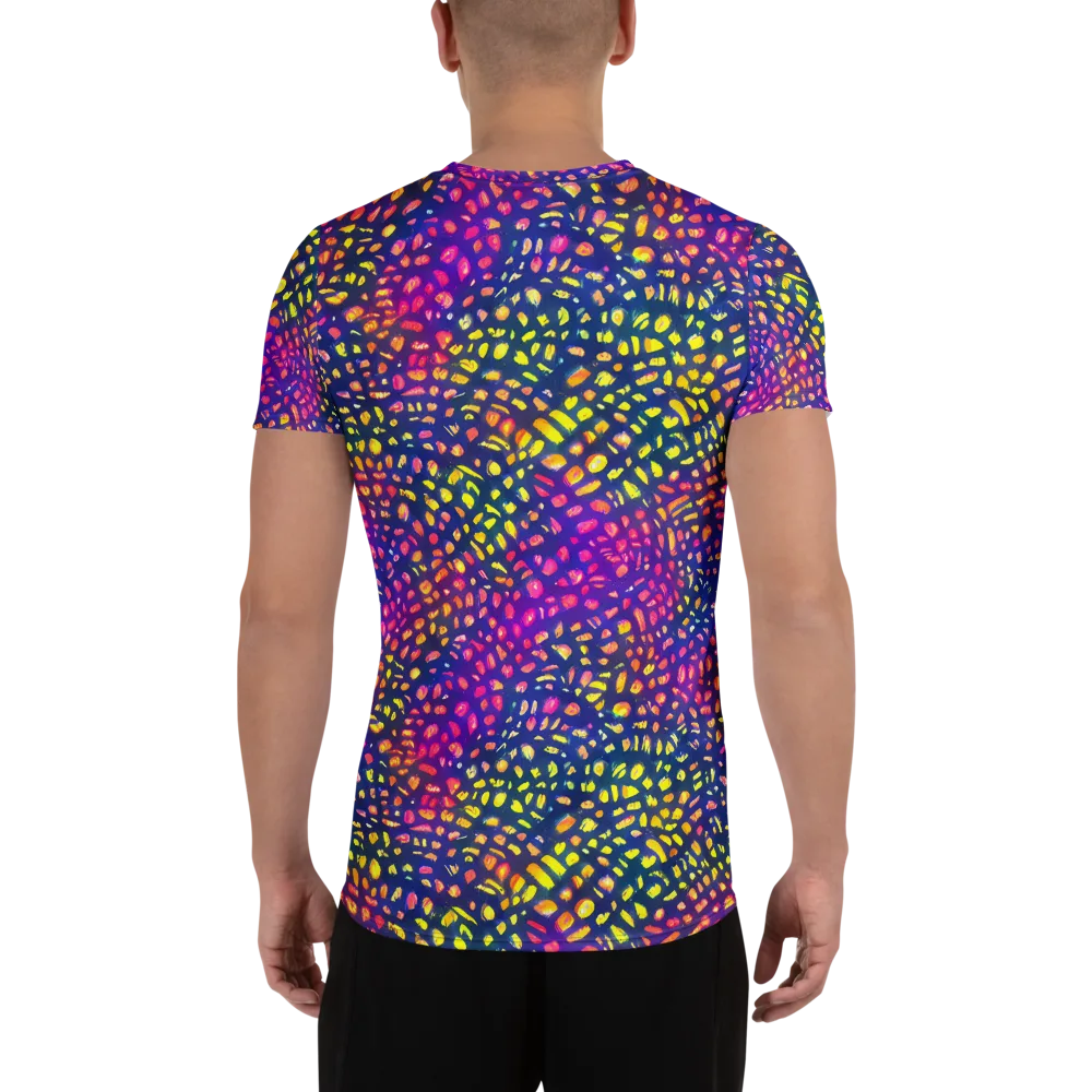 Prismatic Scatter on Men's Athletic T-Shirt — Back