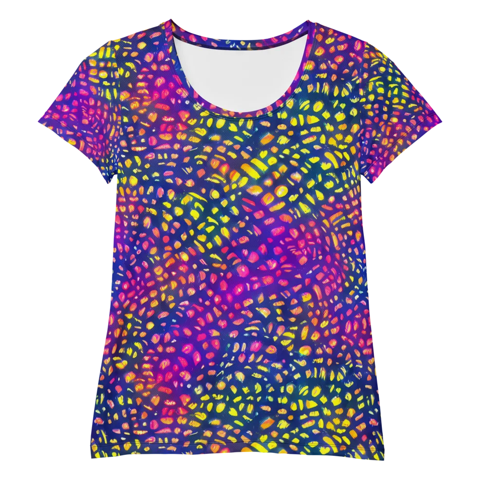 Prismatic Scatter on Women's Athletic T-Shirt — Front