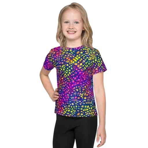 Prismatic Scatter on a Kids Crew Neck T-Shirt