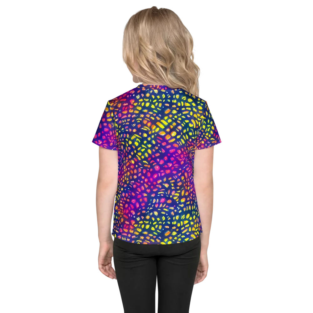 Prismatic Scatter on Kids Crew Neck T-Shirt — Back