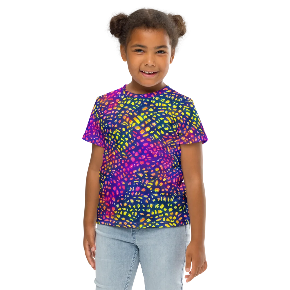 Prismatic Scatter on Kids Crew Neck T-Shirt — Front
