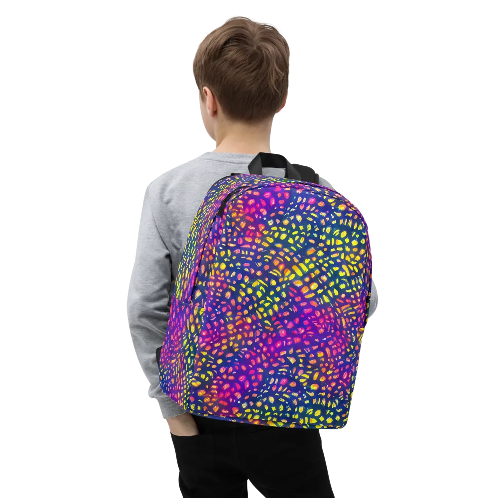 Prismatic Scatter on Minimalist Backpack — Zoomed-in