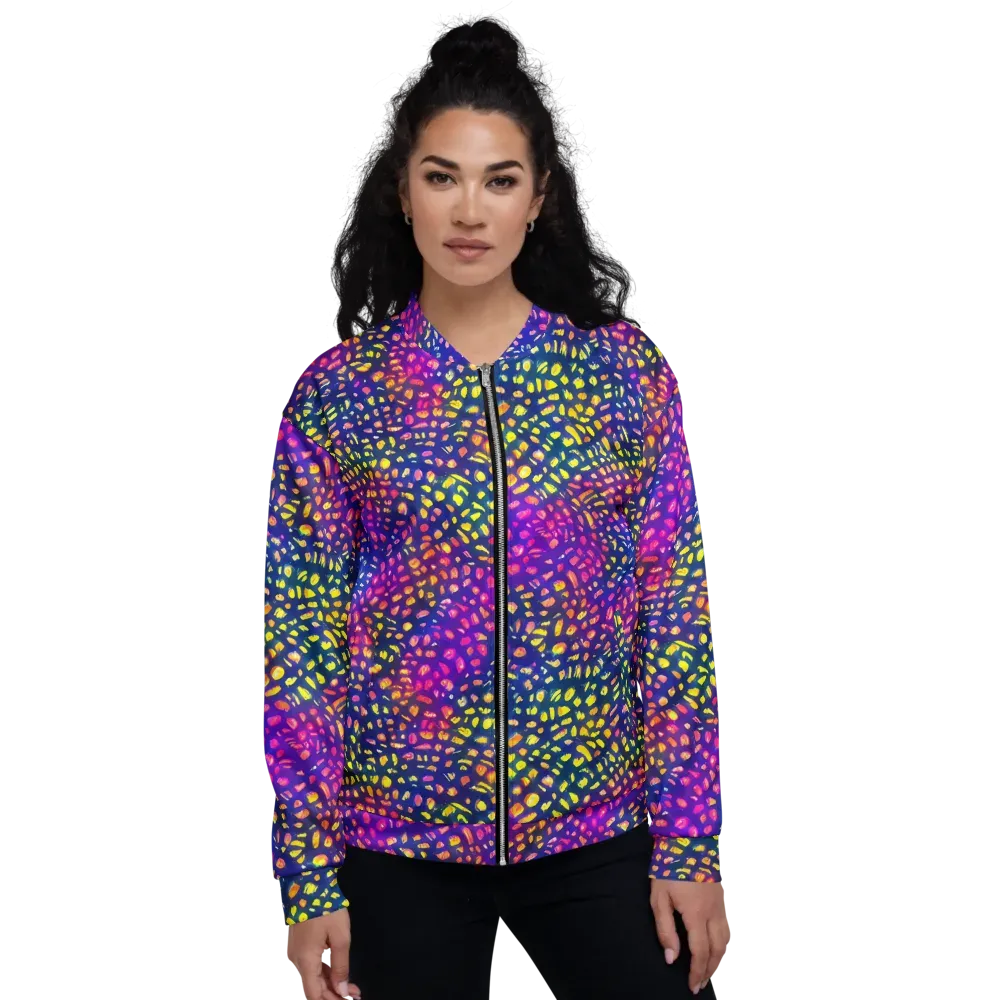 Prismatic Scatter on Bomber Jacket — Front