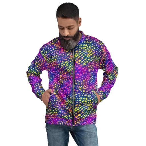 Prismatic Scatter on a Bomber Jacket