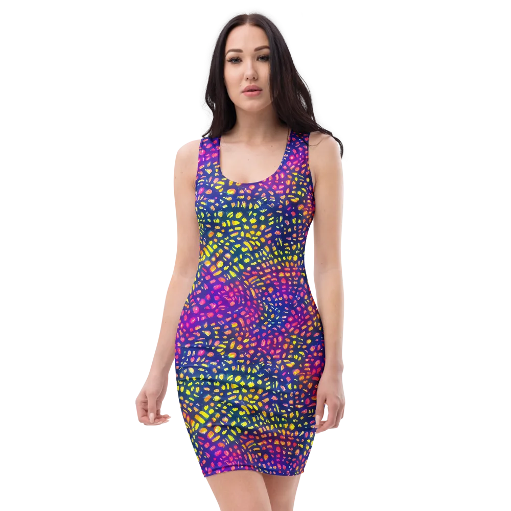 Prismatic Scatter on Bodycon Dress — Front