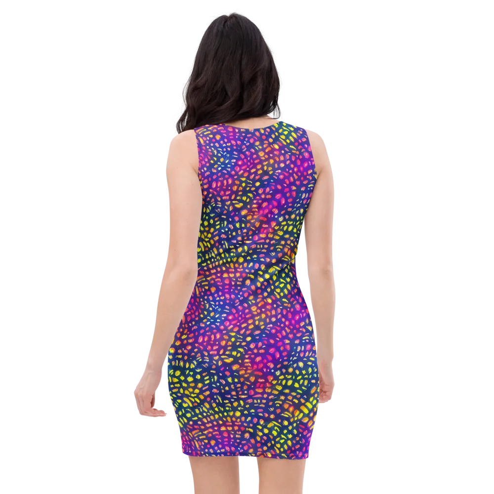 Prismatic Scatter on Bodycon Dress — Back