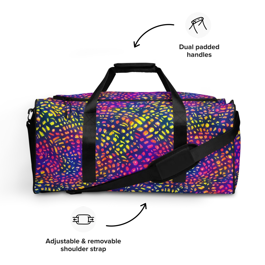 Prismatic Scatter on Duffle Bag — Front