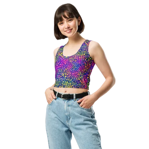 Prismatic Scatter on a Crop Top