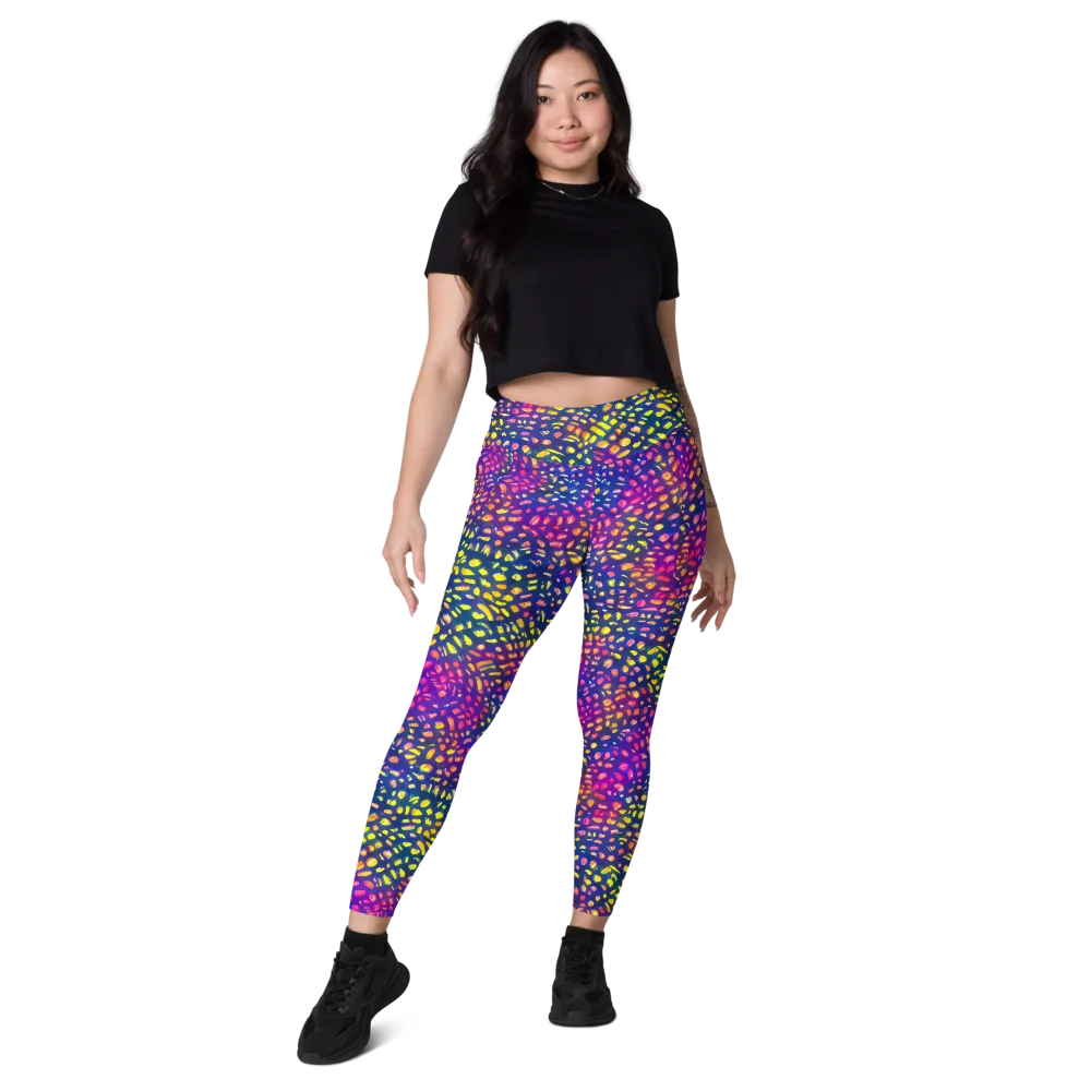 Prismatic Scatter on Leggings with Pockets — Front