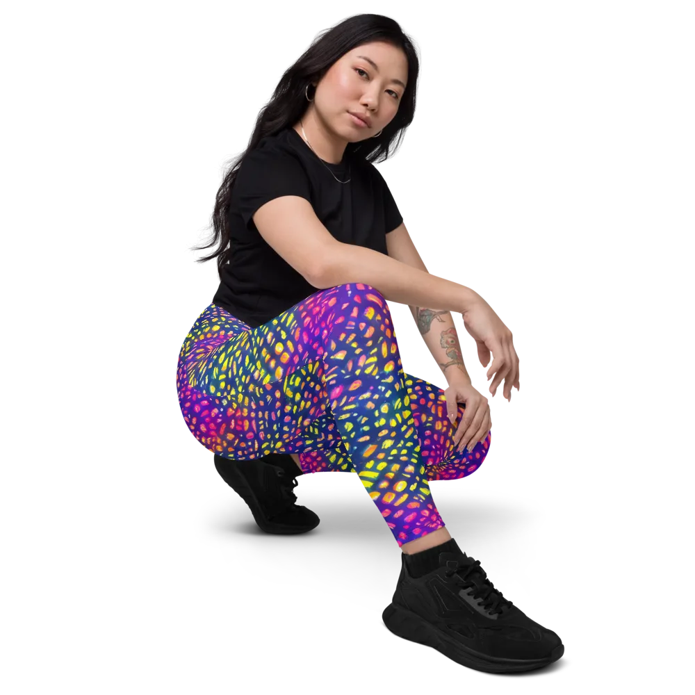 Prismatic Scatter on Leggings with Pockets — Right Front
