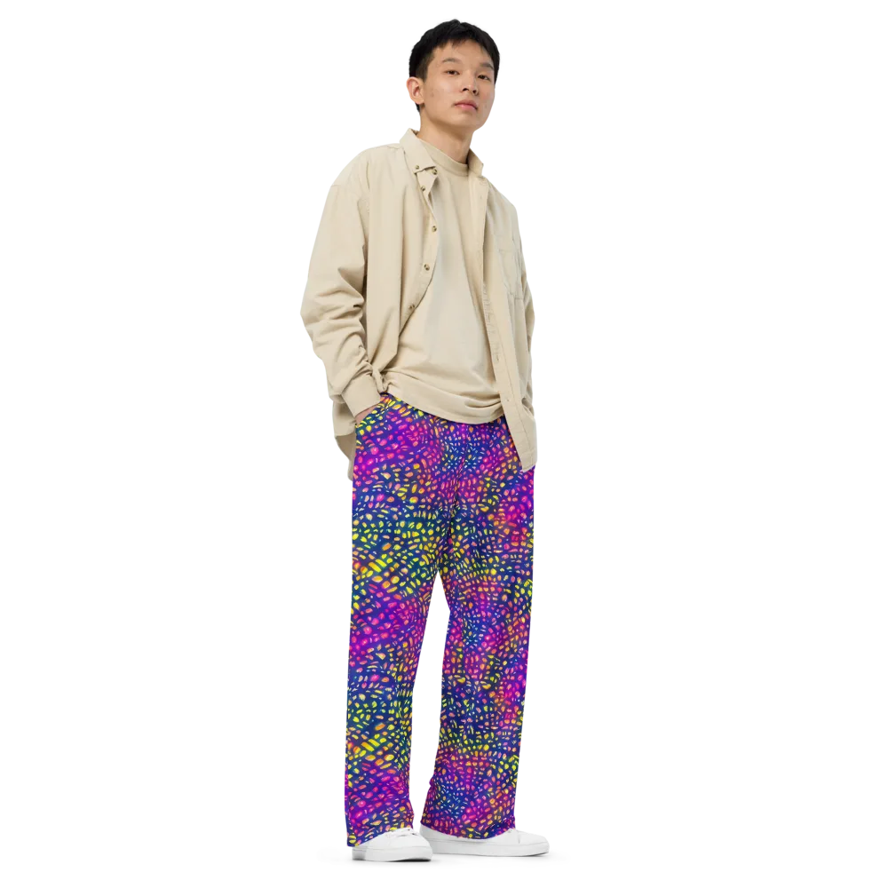 Prismatic Scatter on Wide-Leg Pants — Right Front