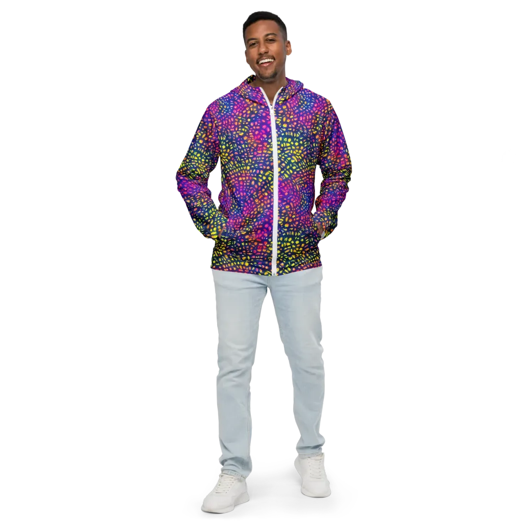 Prismatic Scatter on Men's Windbreaker — Front
