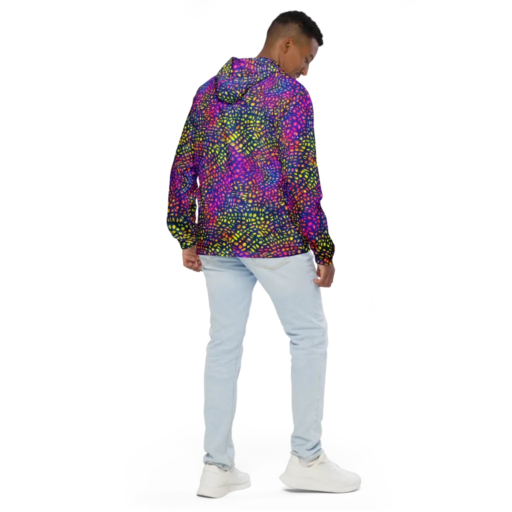 Prismatic Scatter on Men's Windbreaker — Back