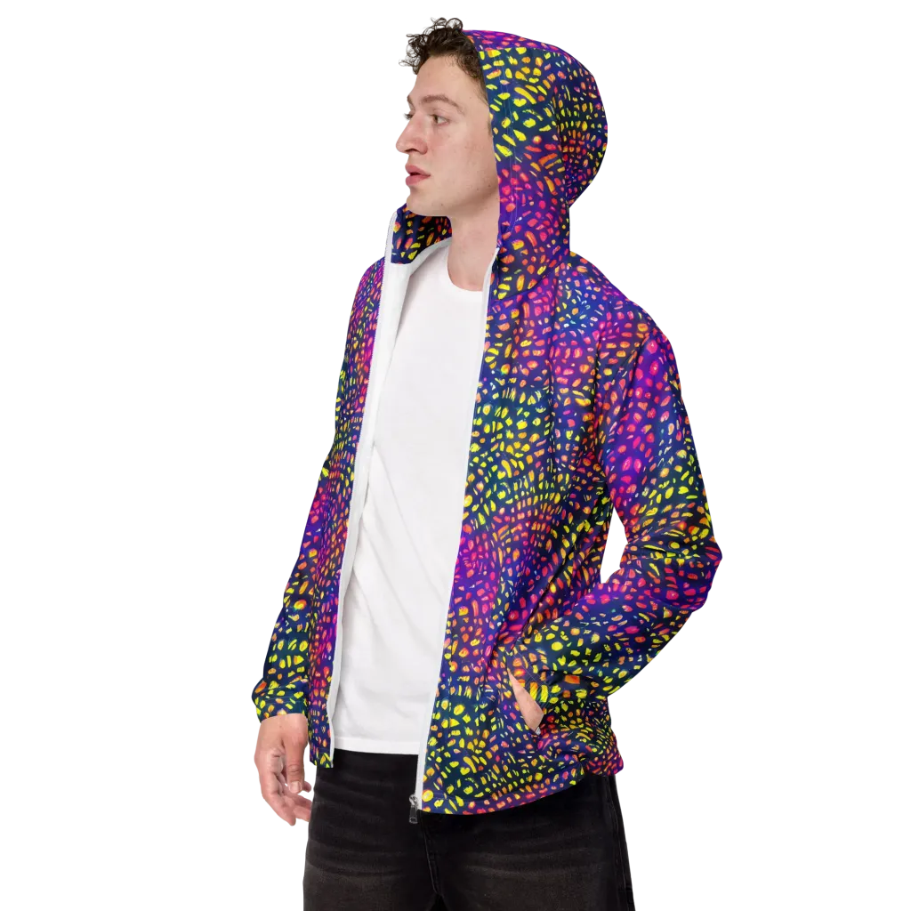Prismatic Scatter on Men's Windbreaker — Left Front
