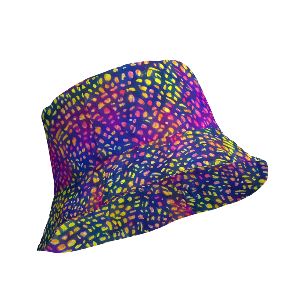 Prismatic Scatter on Reversible Bucket Hat — Product details Outside