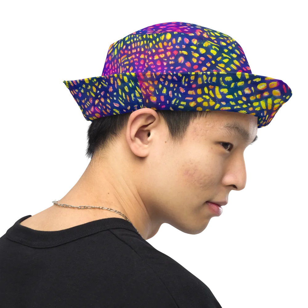 Prismatic Scatter on Reversible Bucket Hat — Right Outside