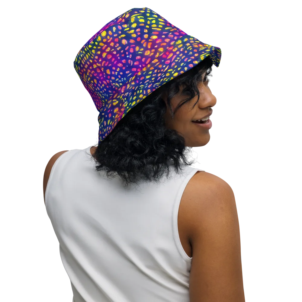 Prismatic Scatter on Reversible Bucket Hat — Right Outside