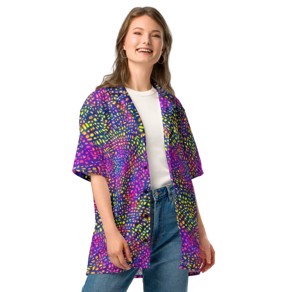 Prismatic Scatter on Button Shirt — Front