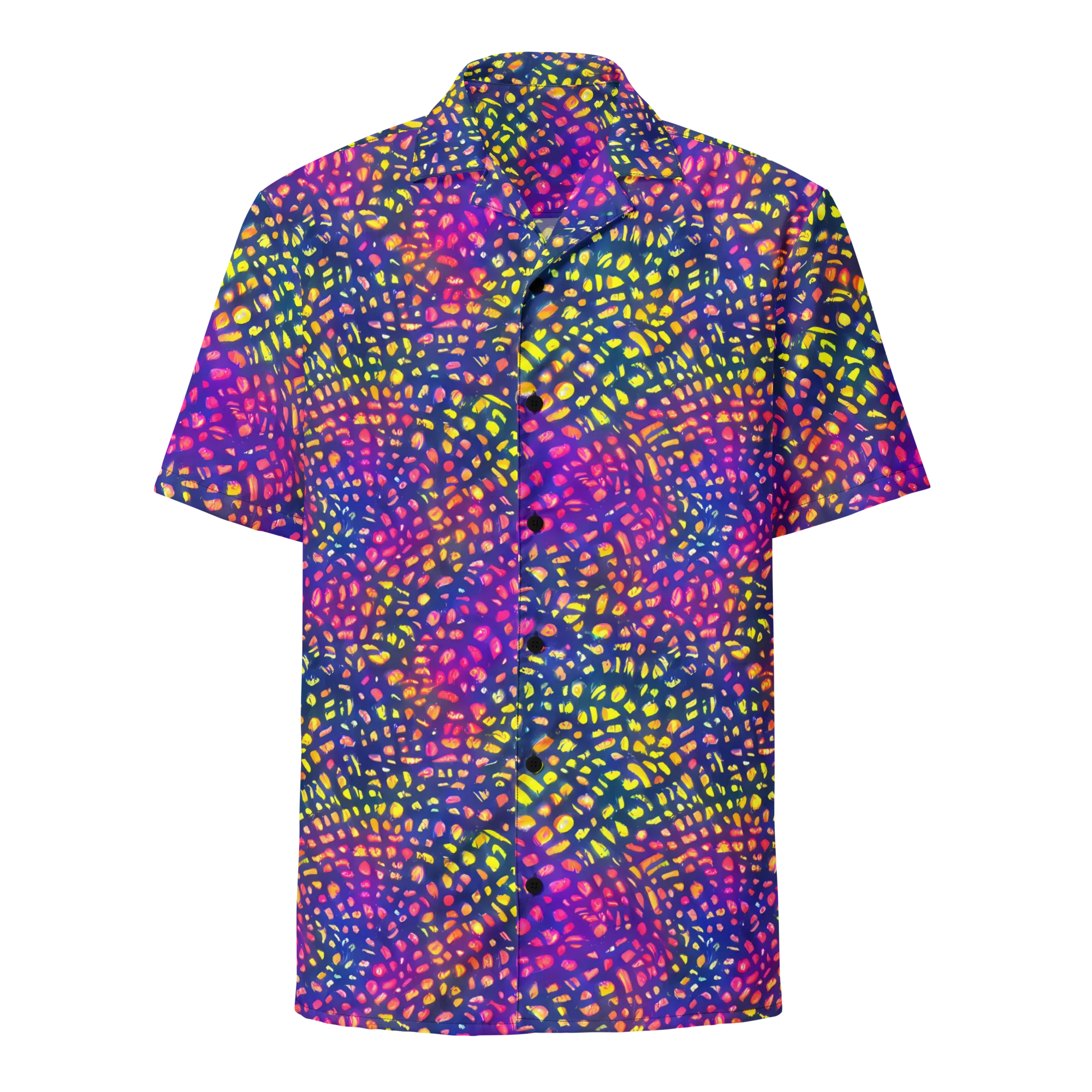 Prismatic Scatter on Button Shirt — Front
