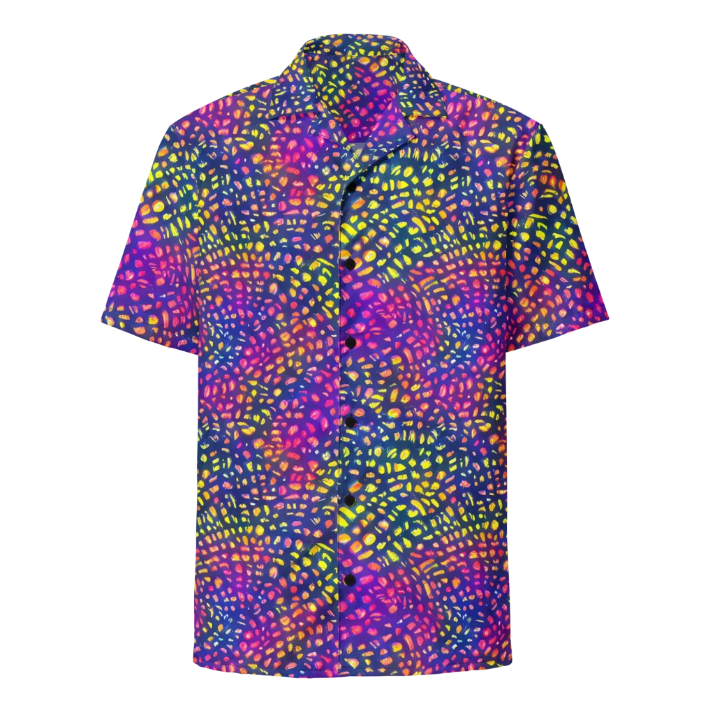 Prismatic Scatter on Button Shirt — Front