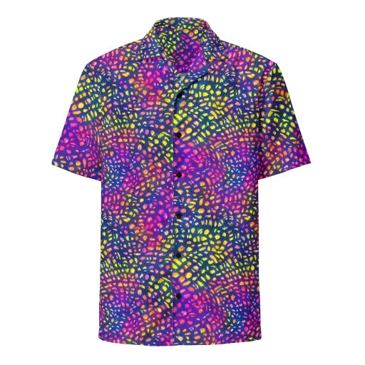 Prismatic Scatter on a Button Shirt