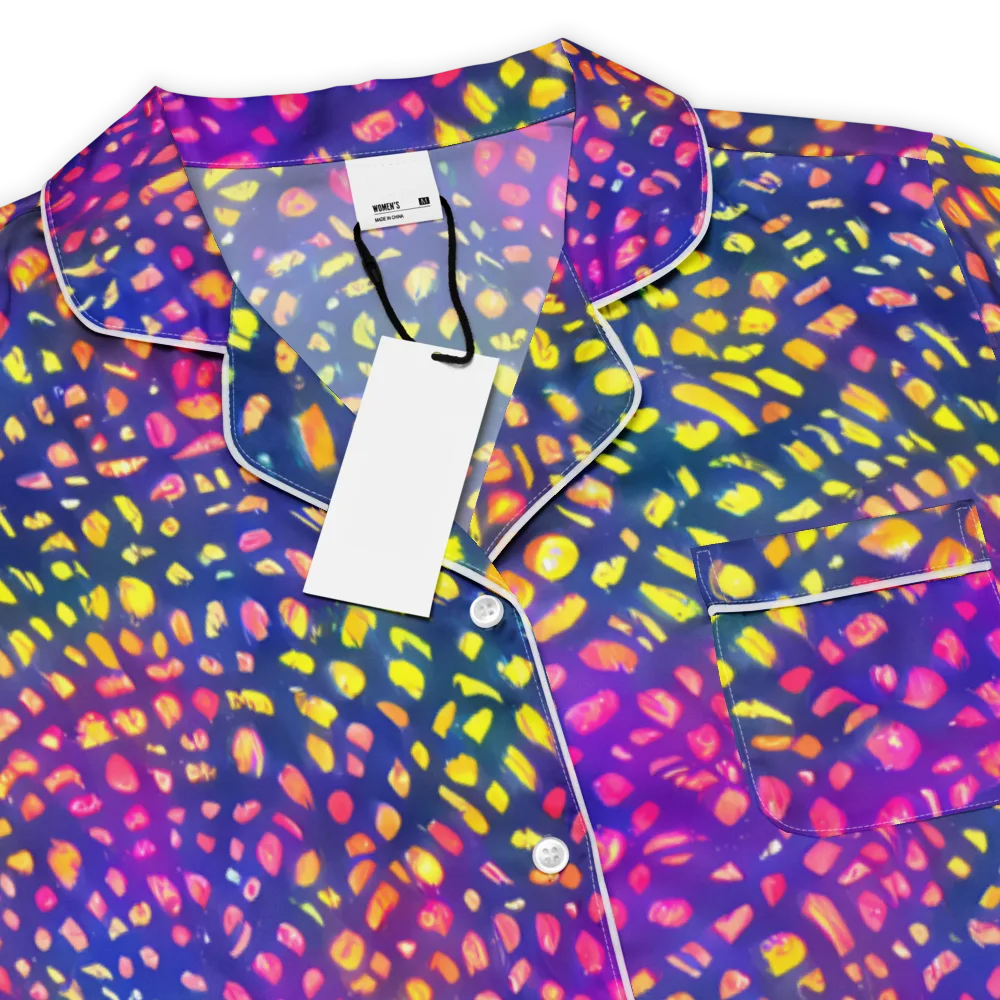 Prismatic Scatter on Women's Short Sleeve Pajama Top — Product details