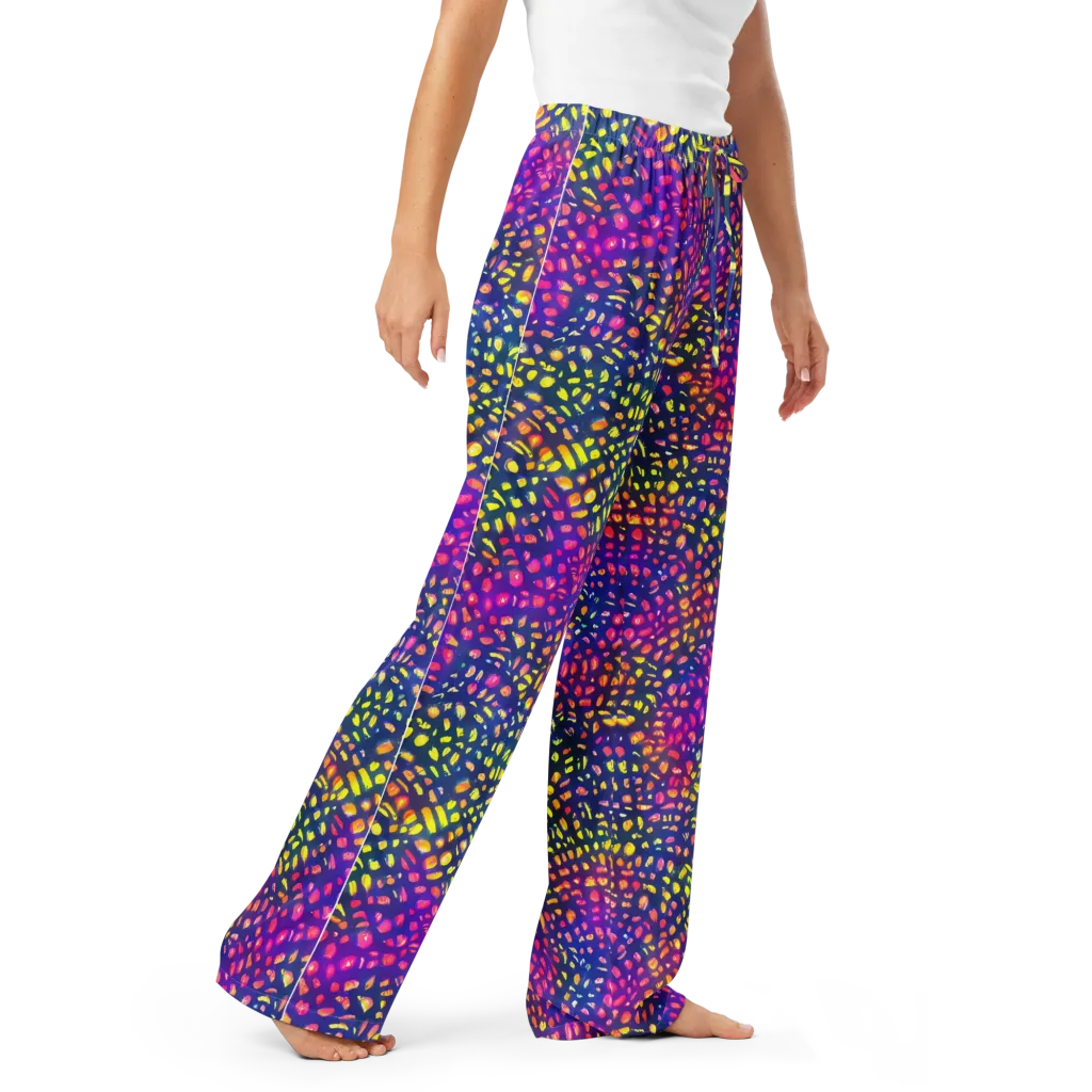 Prismatic Scatter on Women's Pajama Pants — Right Front