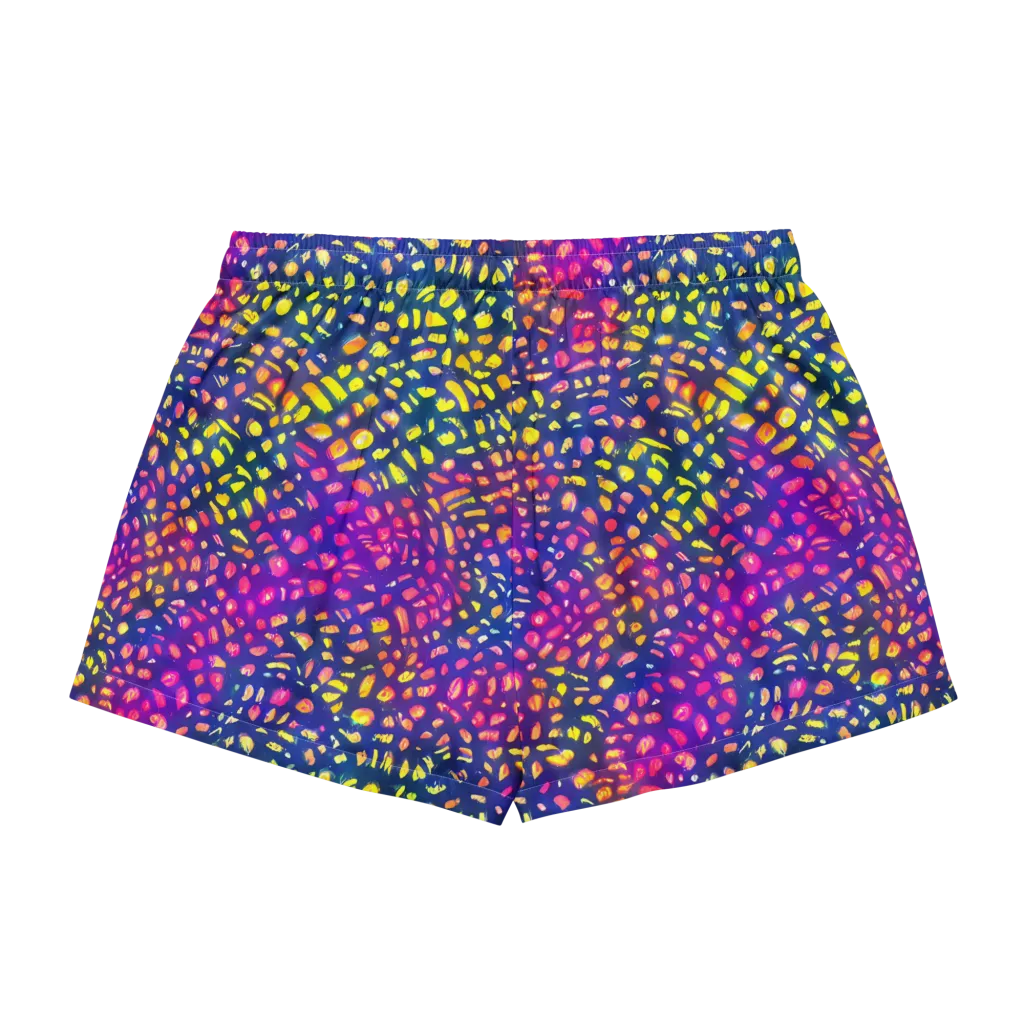 Prismatic Scatter on Women's Pajama Shorts — Back