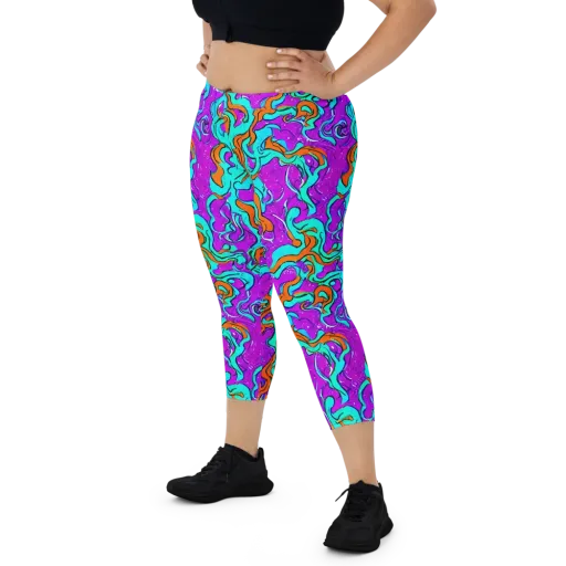 Psychic Ribbons on a Capri Leggings