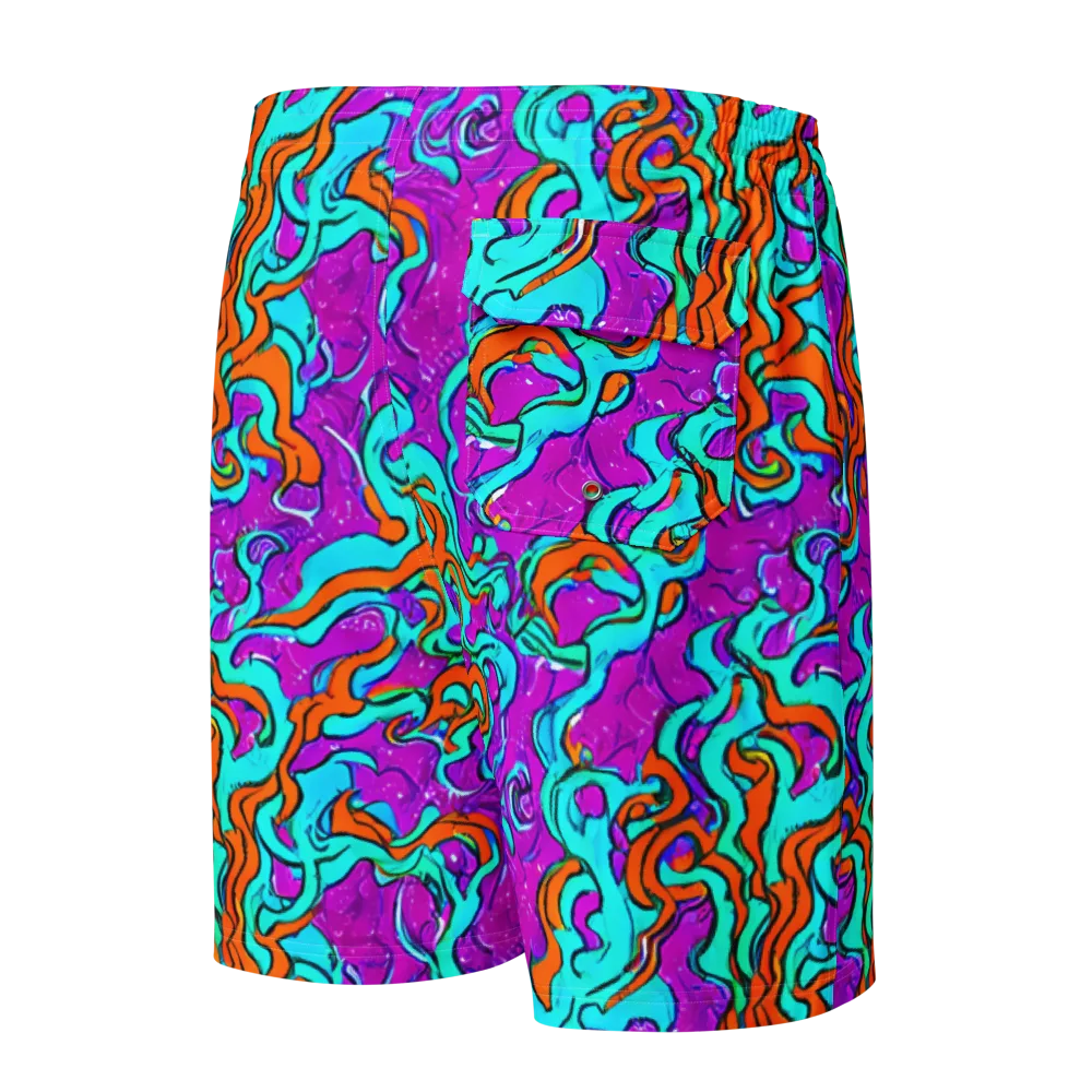 Psychic Ribbons on Men's Board Shorts — Back