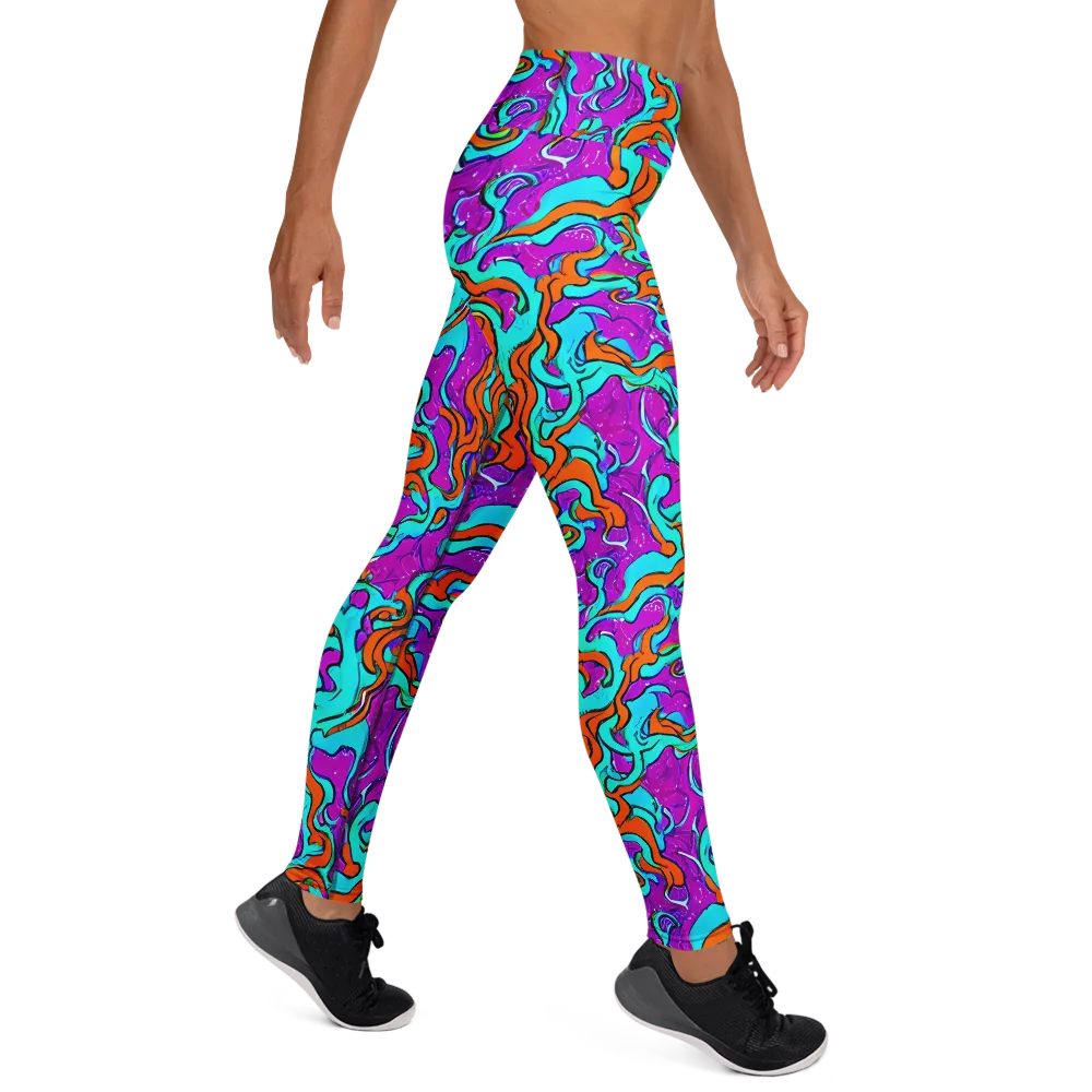 Psychic Ribbons on Yoga Leggings — Right