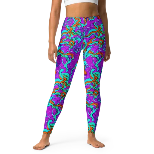 Psychic Ribbons on a Yoga Leggings