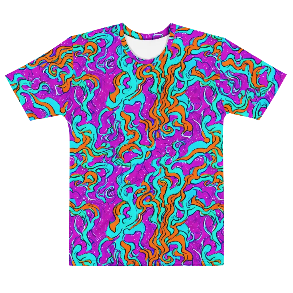 Psychic Ribbons on Men's Cotton Crew Neck T-Shirt — Front