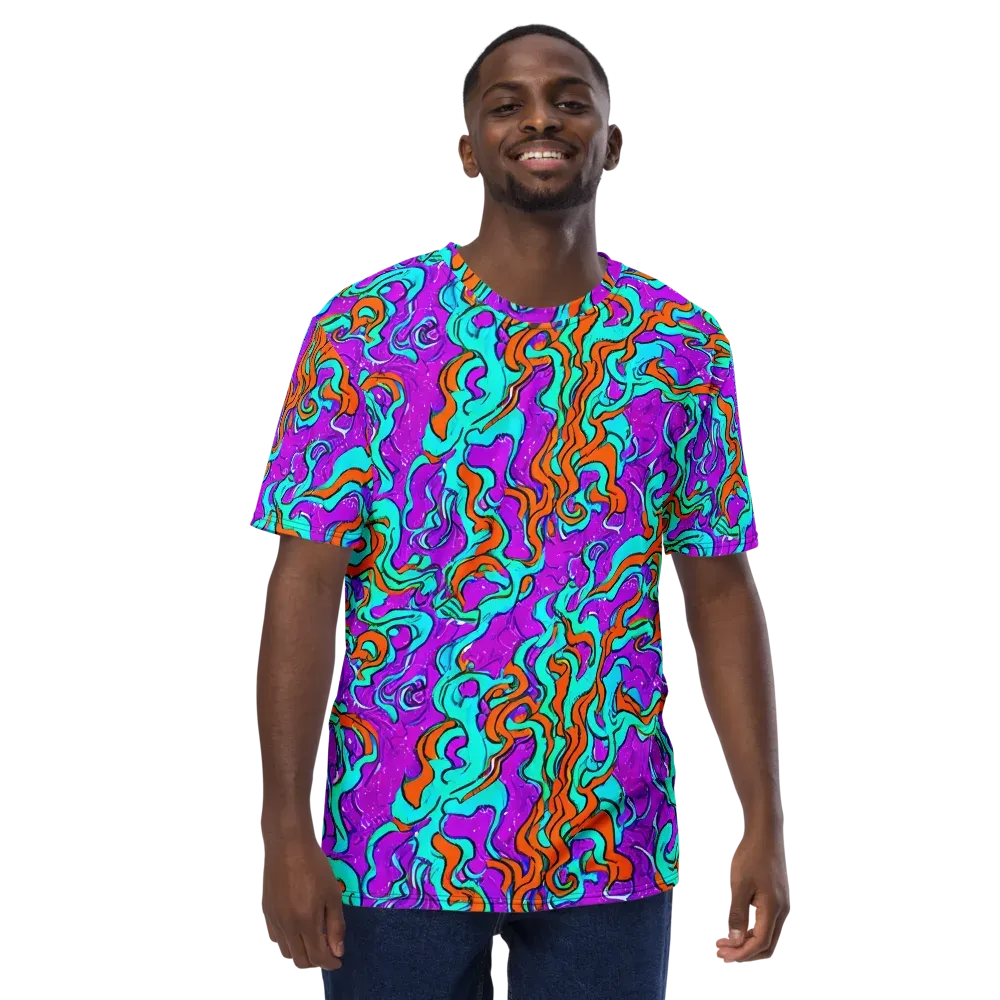 Psychic Ribbons on Men's Crew Neck T-Shirt — Front