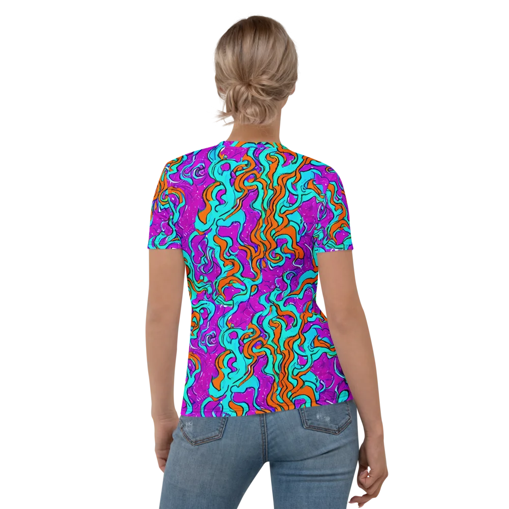 Psychic Ribbons on Women's Crew Neck T-Shirt — Back