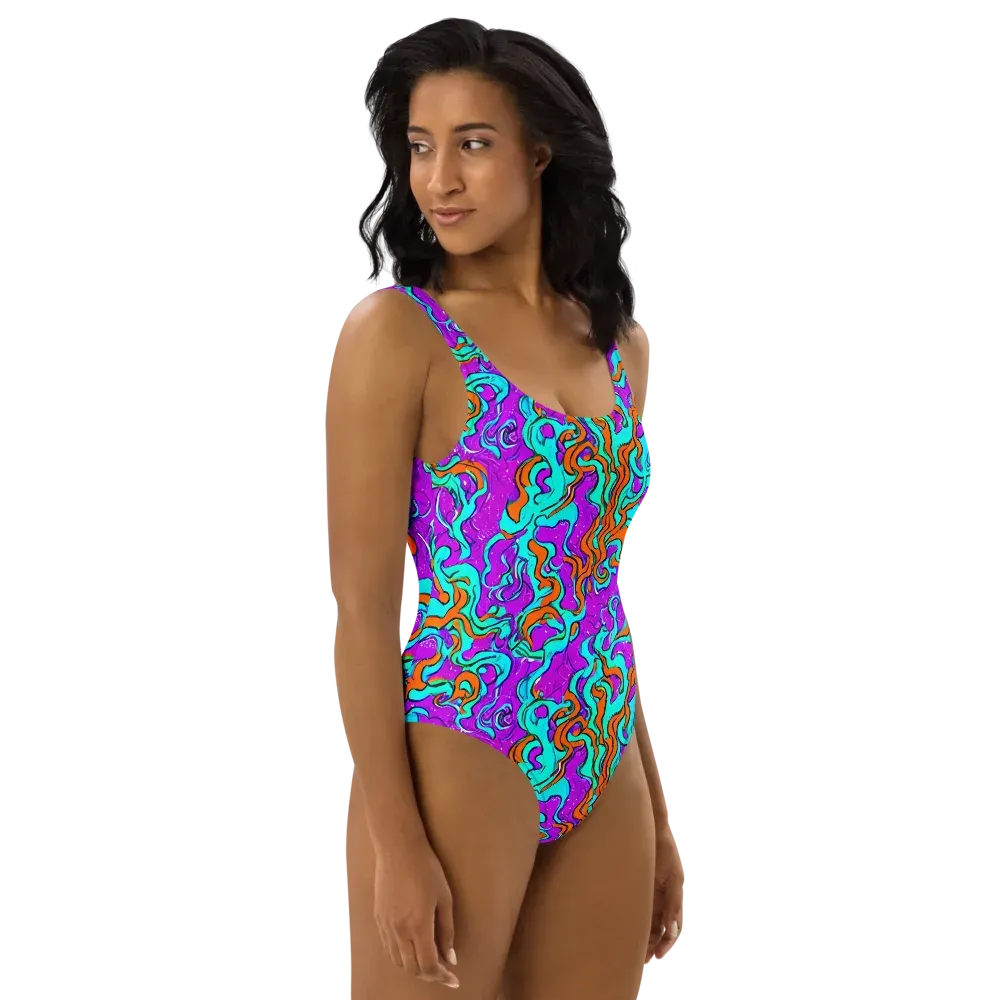 Psychic Ribbons on One-Piece Swimsuit — Right