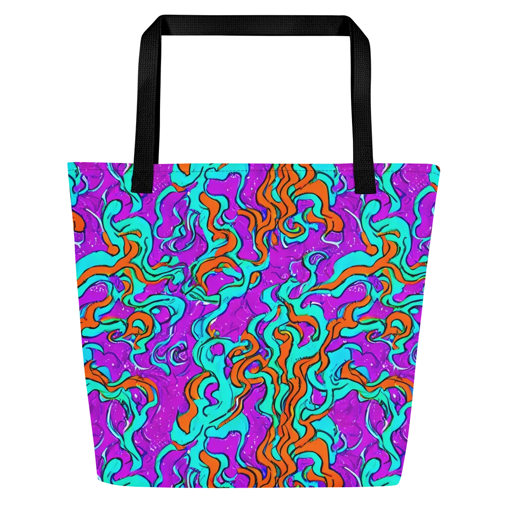 Psychic Ribbons on Large Tote Bag W/ Pocket — Front