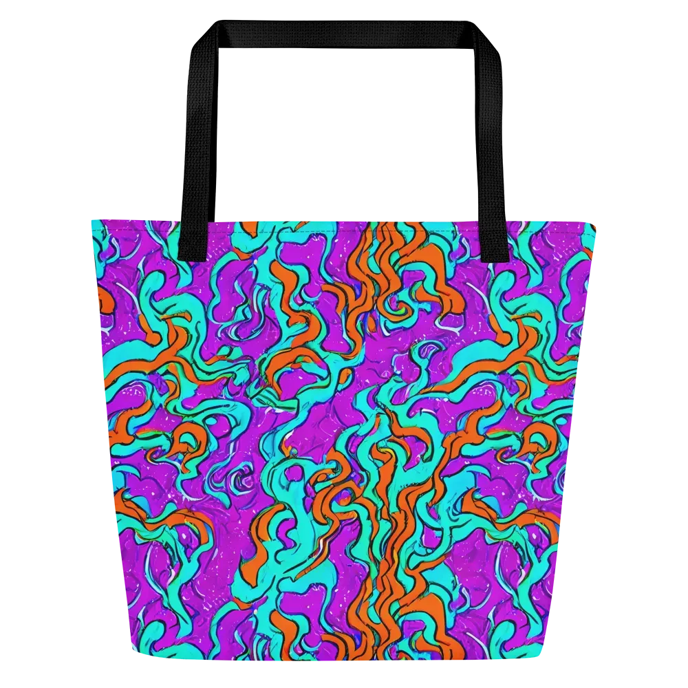 Psychic Ribbons on Large Tote Bag W/ Pocket — Front