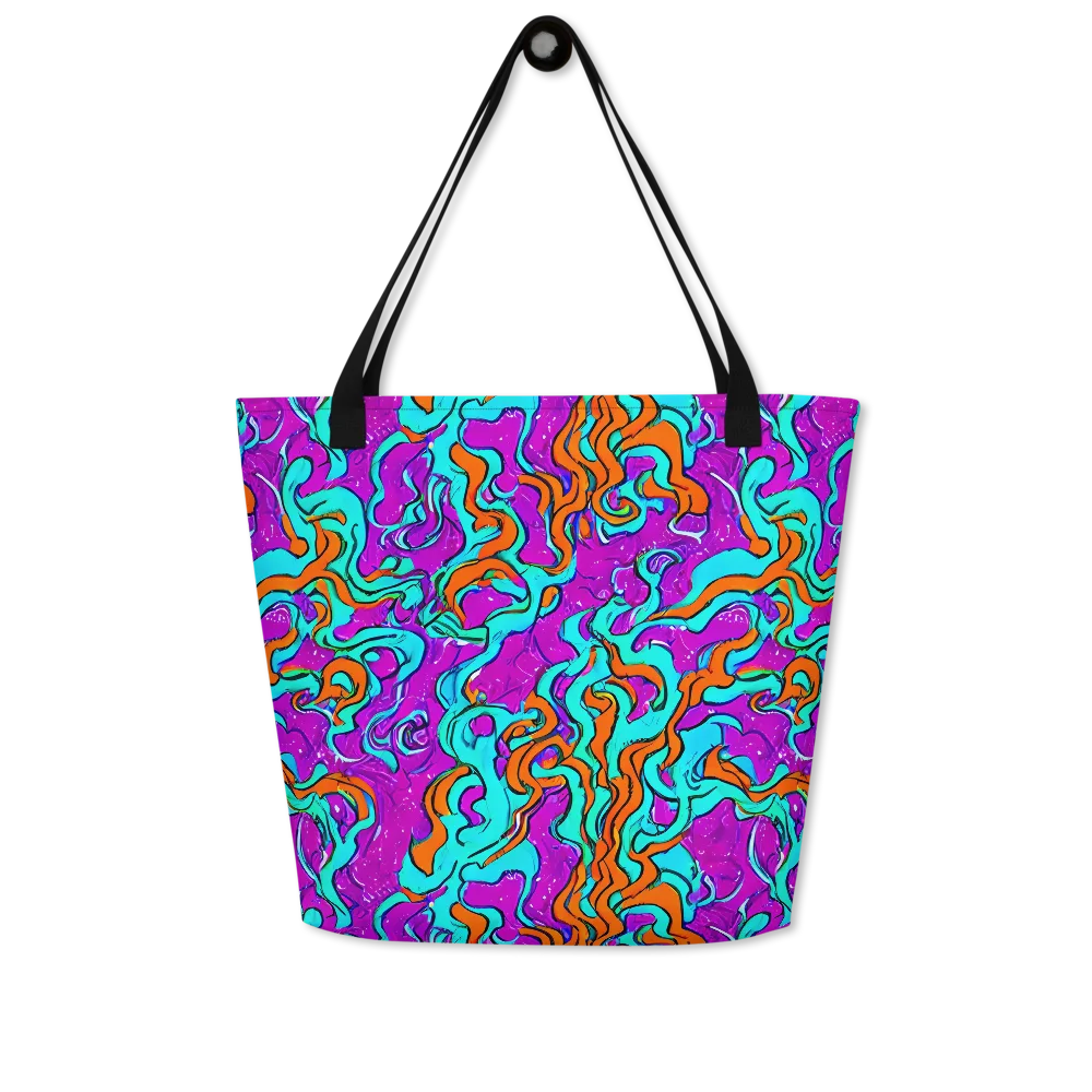 Psychic Ribbons on Large Tote Bag W/ Pocket — Front