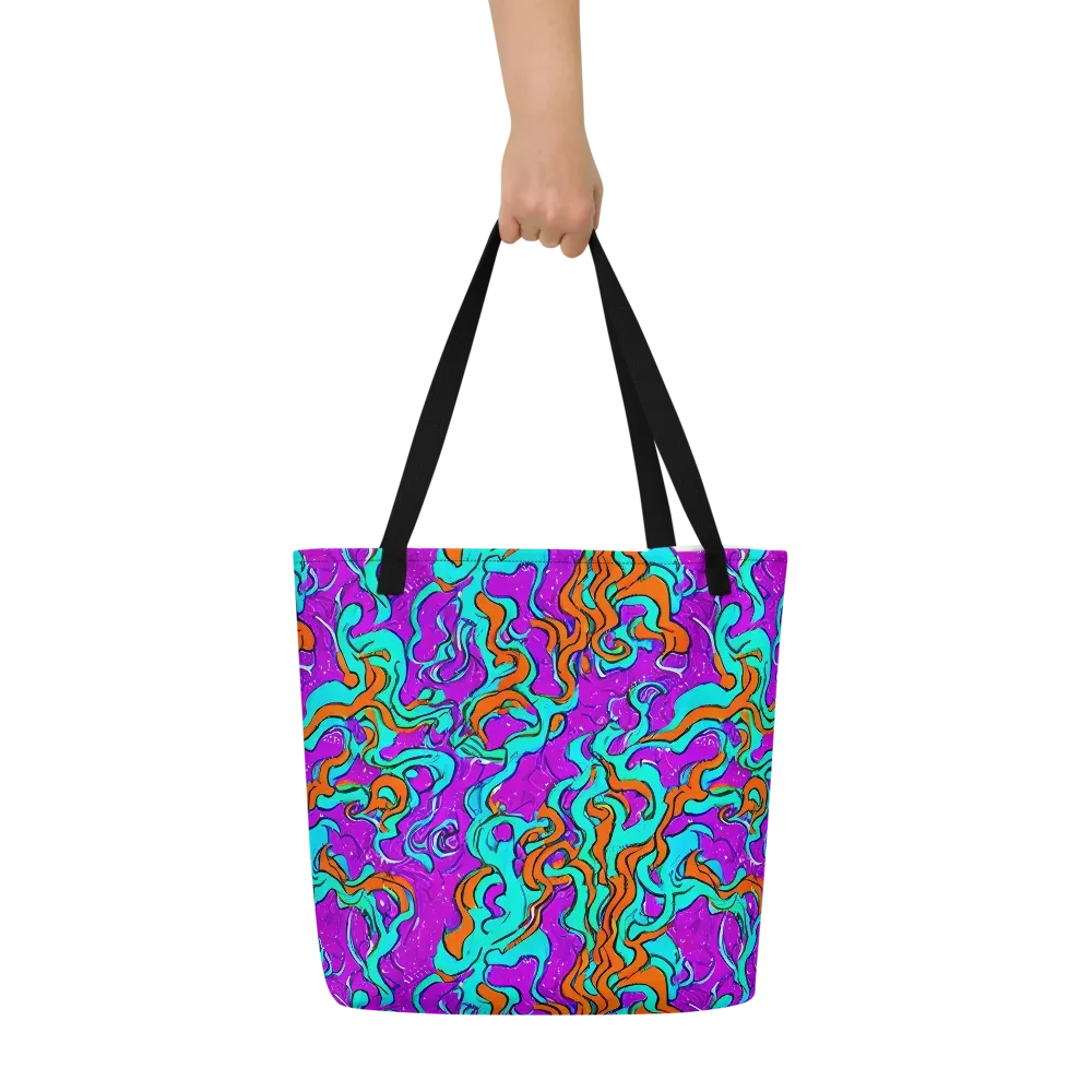 Psychic Ribbons on Large Tote Bag W/ Pocket — Front